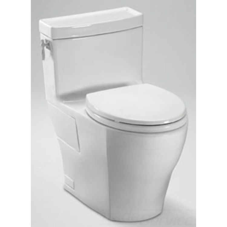 TOTO Aimes OnePiece Elongated 1.28 GPF Universal Height Skirted Toilet