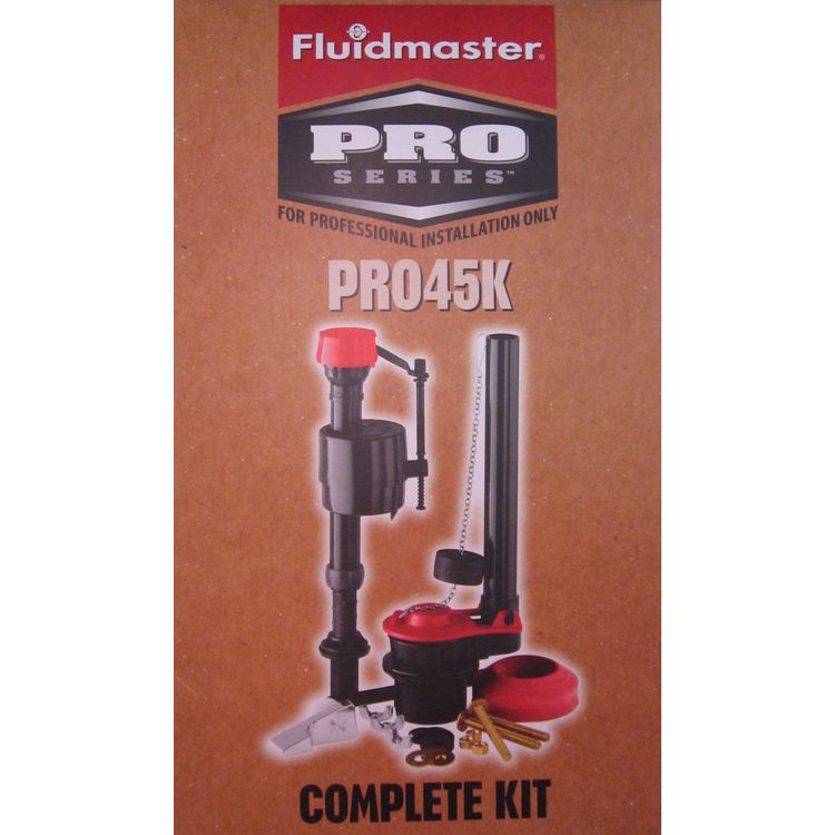 Fluidmaster PRO45K Kit with Fill & Flush Valves, Flapper, Lever, Bolt