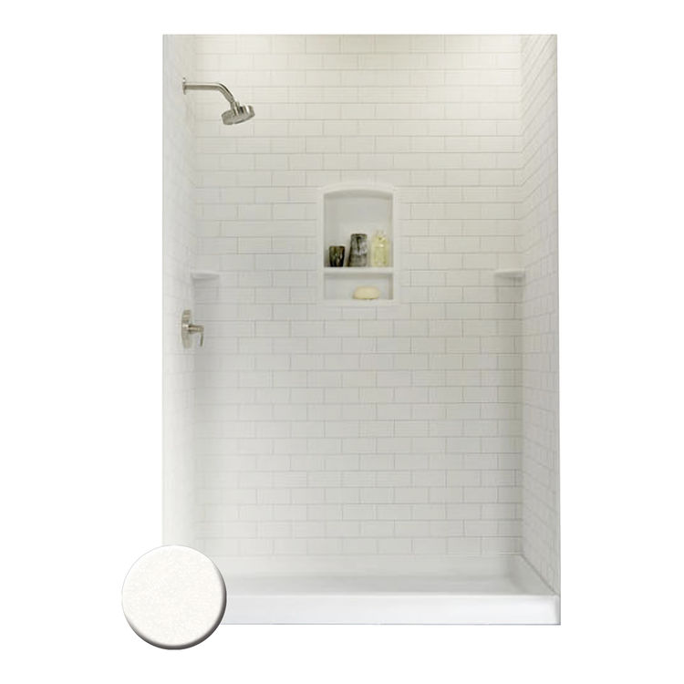Swanstone STMK72-48NEO-011 Neo Angle Tahiti White Shower ...
