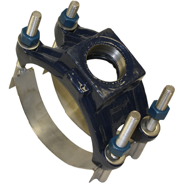 6" x 2" Stainless Steel Double Strap Saddle PlumbersStock