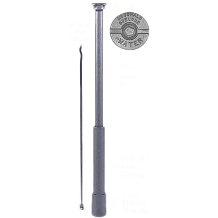 4' Curb Box 1" Tapped Bottom with Rod PlumbersStock