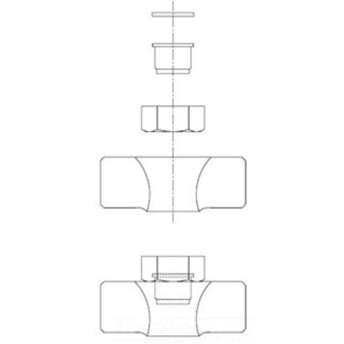T&S Brass 003700-45 T&S Brass 003700-45 Cross Body and Hardware Kit