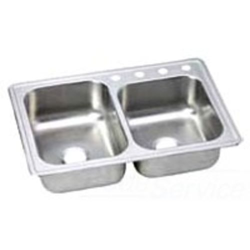 Dayton DPMJ2250R0 Dayton DPMJ2250R0 Stainless Steel Top Mount Double Bowl Premium Sink